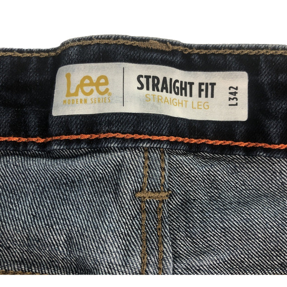 Lee Men's Jeans 40 x 30 Dark Blue Denim Straight Leg Modern Series L342 - Picture 7 of 13